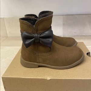 UGG Joanie Bow Ankle Girls Boots in Brown Size Toddler 10